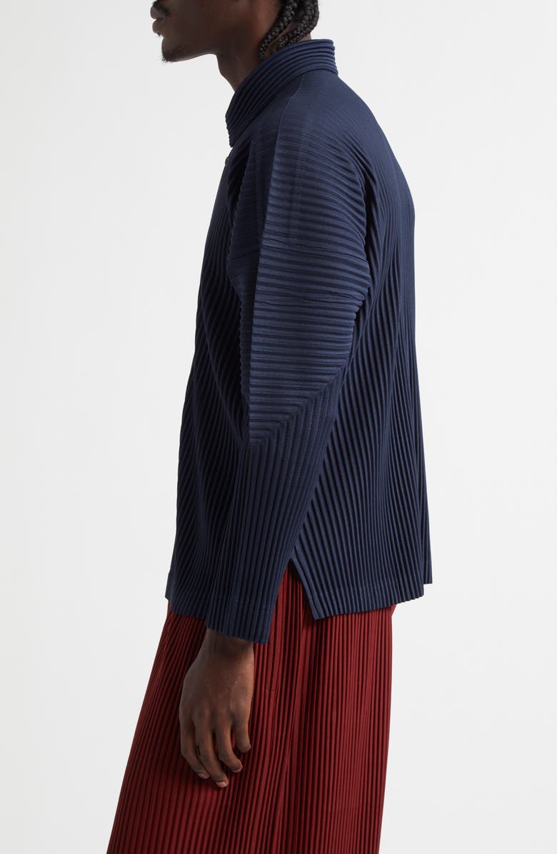 Homme Plissé Issey Miyake Monthly Color November Pleated Button-Up Shirt, Alternate, color, 