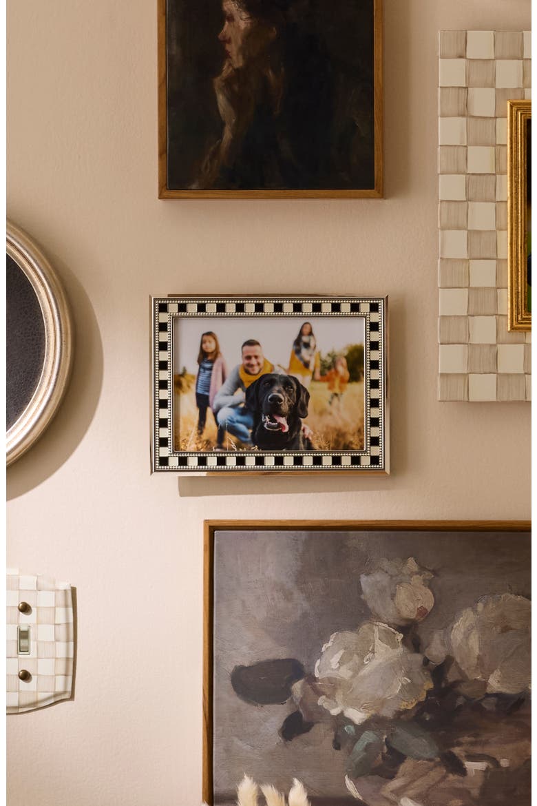 Celebrate Check 5 x 7-Inch Picture Frame, Alternate, color, BLACK