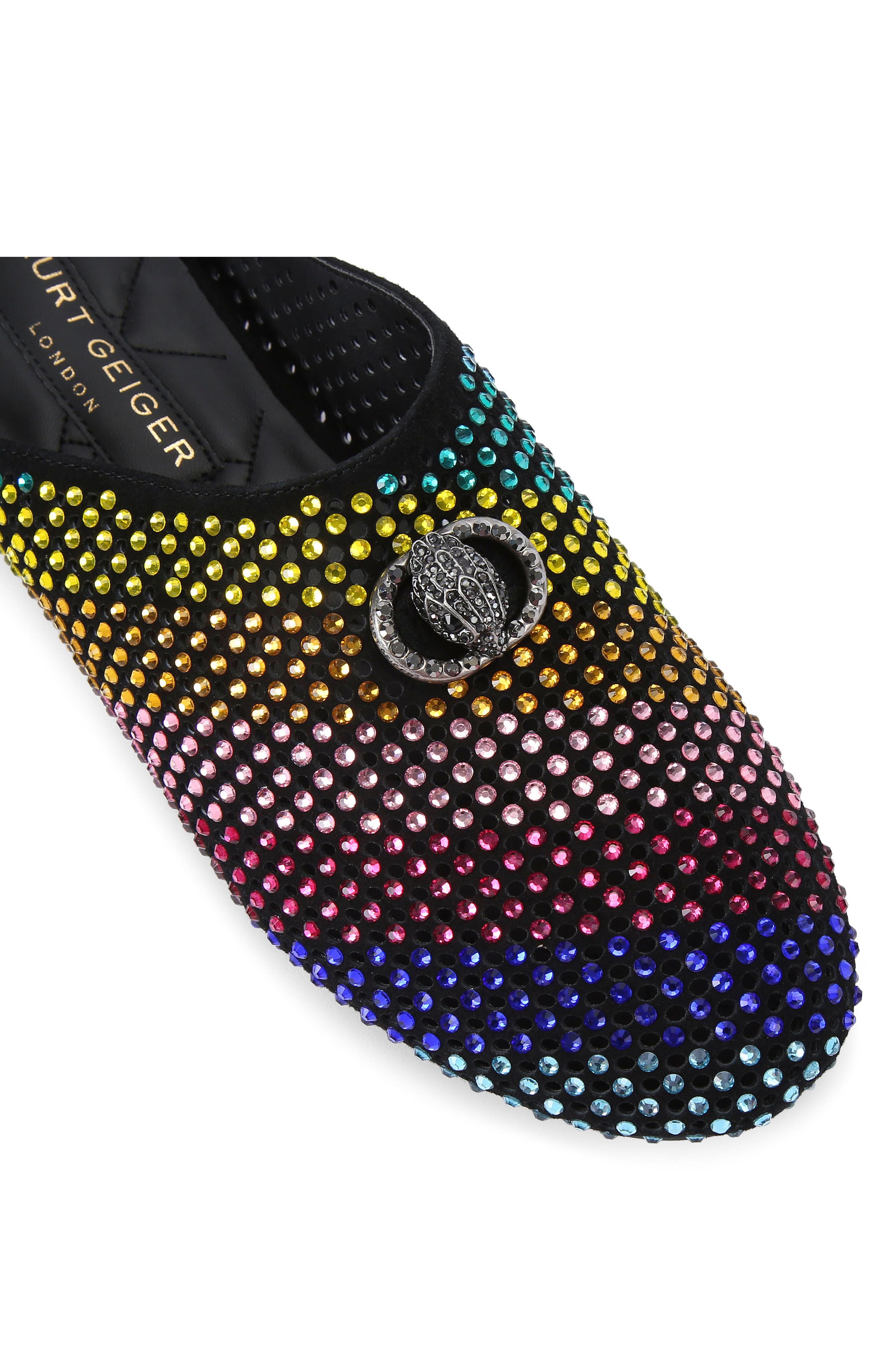 Kurt Geiger London Chelsea Rainbow Crystal Leather Mule, Alternate, color, 