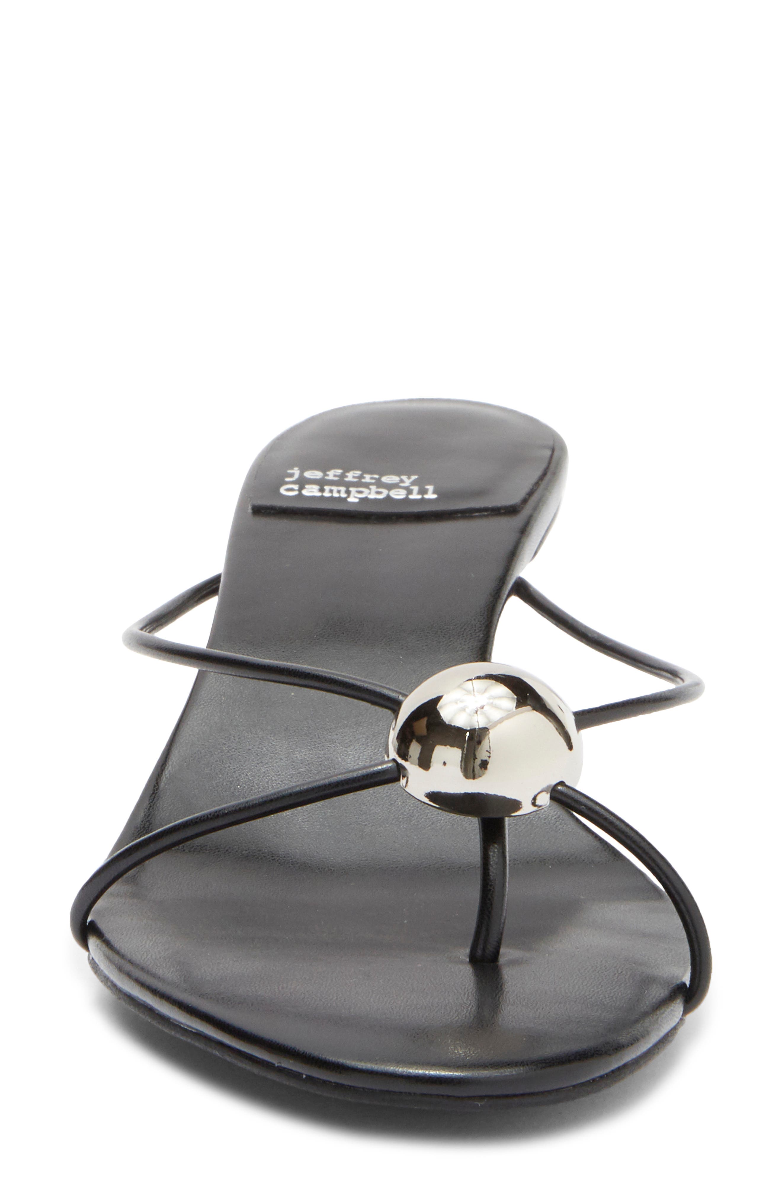 Jeffrey Campbell Preciosa Kitten Heel Sandal, Alternate, color, Black Silver