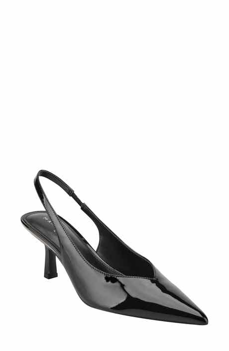 Griffyn Slingback Pointed Toe Kitten Heel Pump