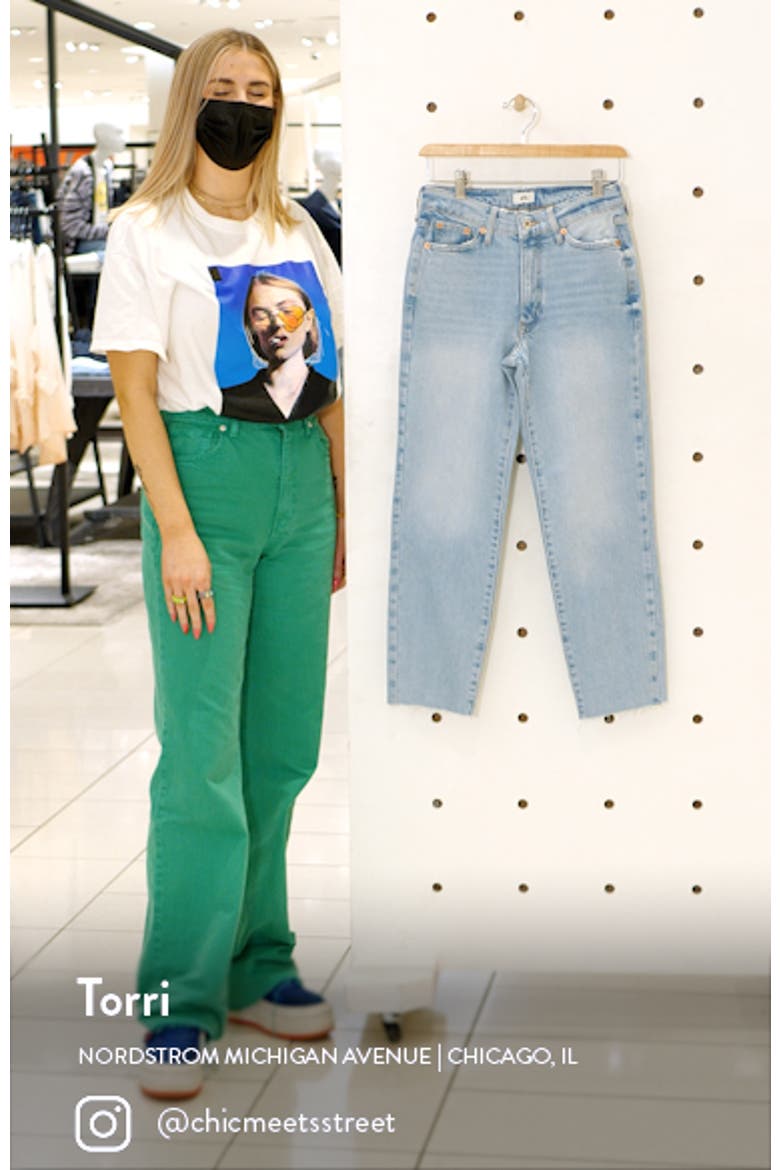 Blair Frayed High Waist Straight Leg Jeans video