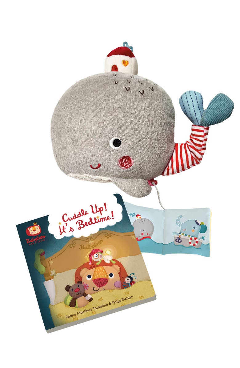 Bababoo and friends<sup>®</sup> Wilma Whale Bedtime Book & Plush Set, Main, color, Grey