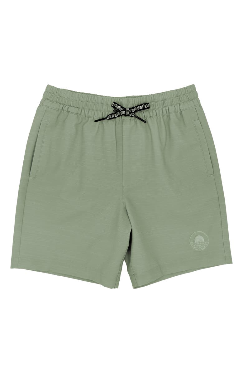 Feather 4 Arrow Kids' Buckle-Up Hybrid Shorts, Main, color, Mineral Green