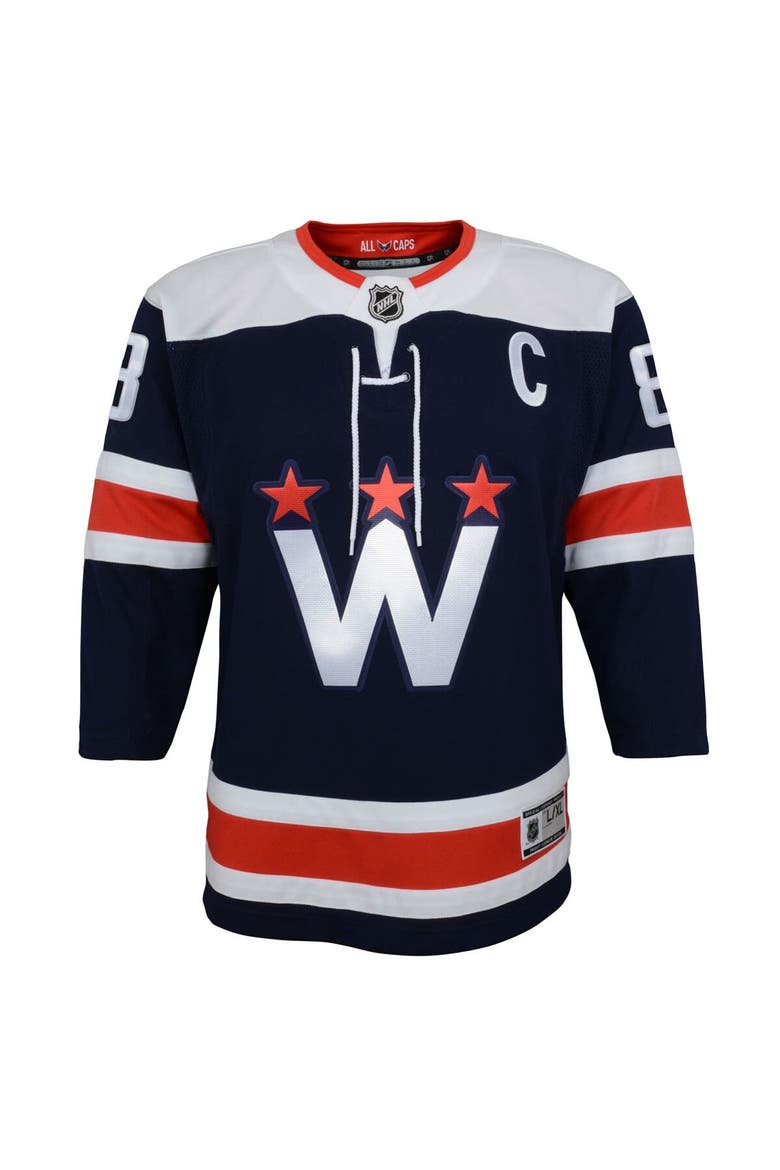 Youth Alexander Ovechkin Navy Washington Capitals 2020/21 Alternate Premier Player Jersey, Alternate, color, Navy