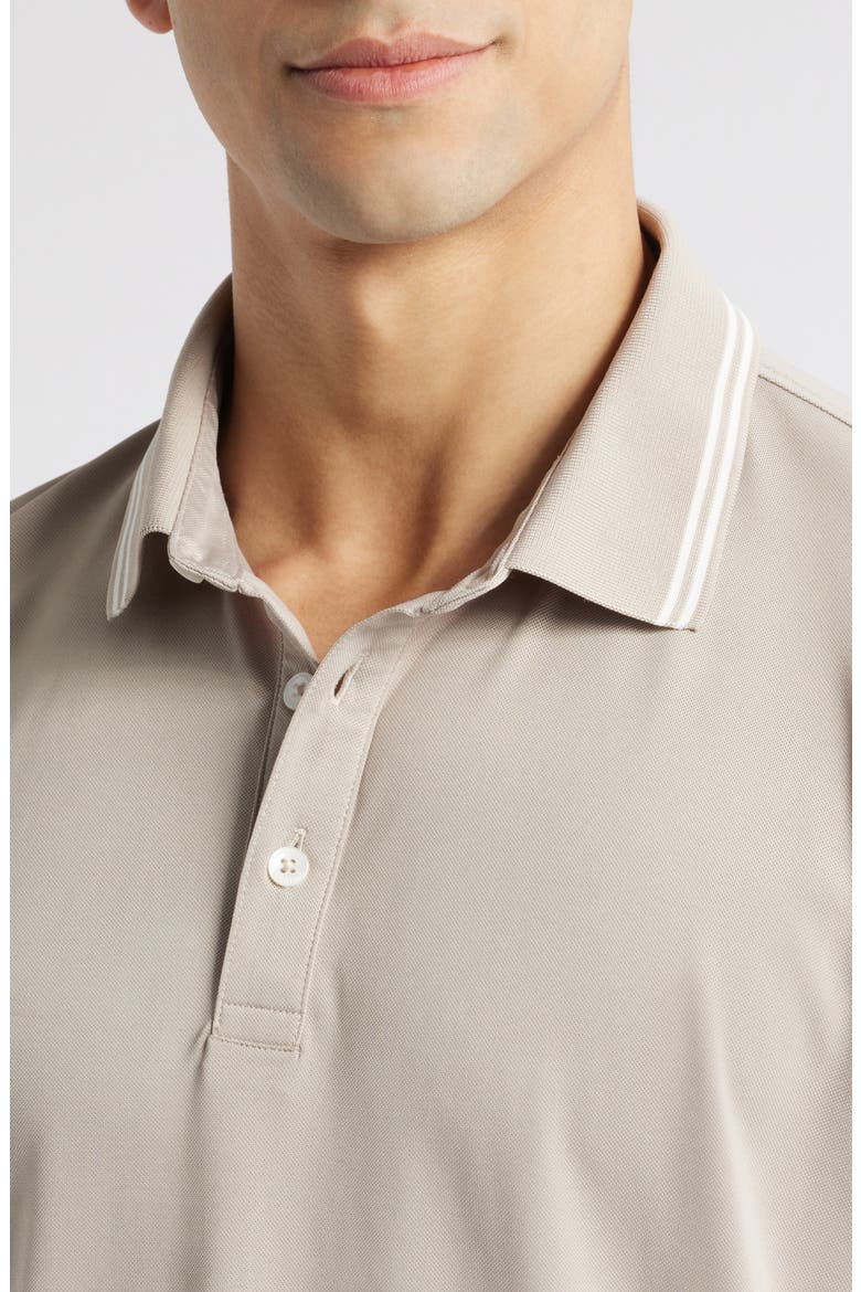 Thatcher Tipped Performance Polo, Alternate, color, TAN