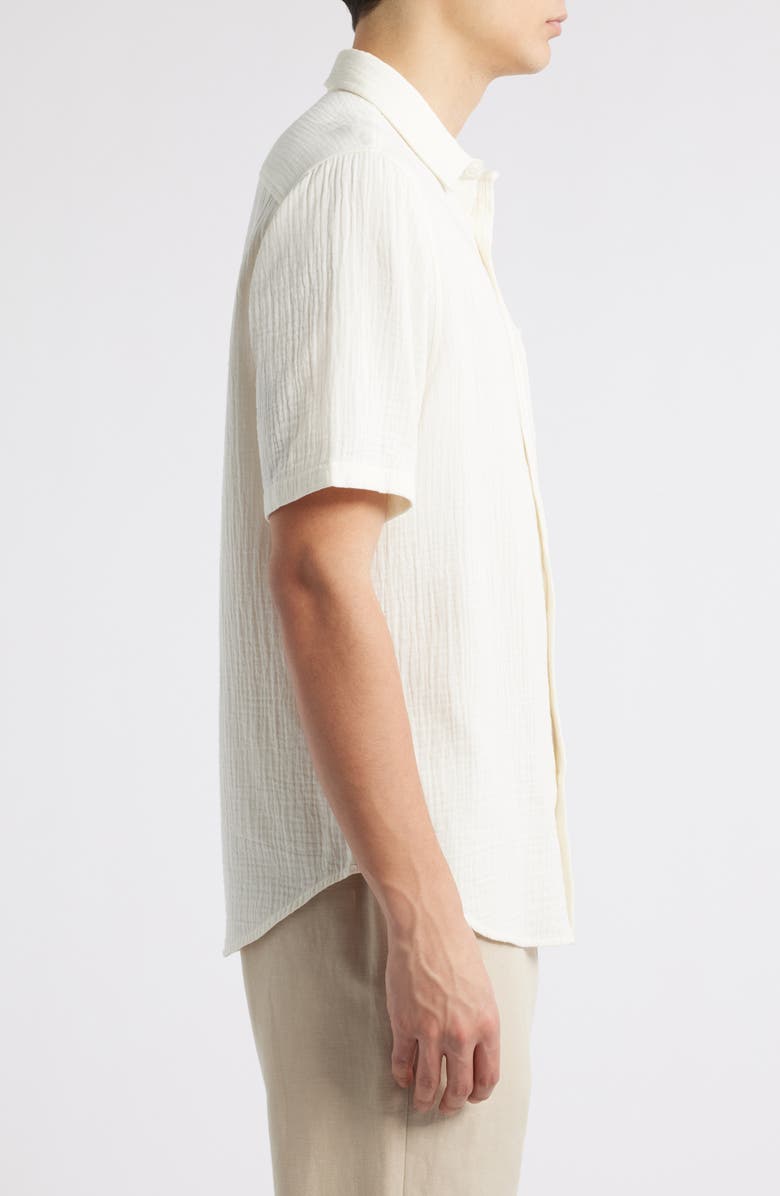 Duo Short Sleeve Gauze Button-Up Shirt