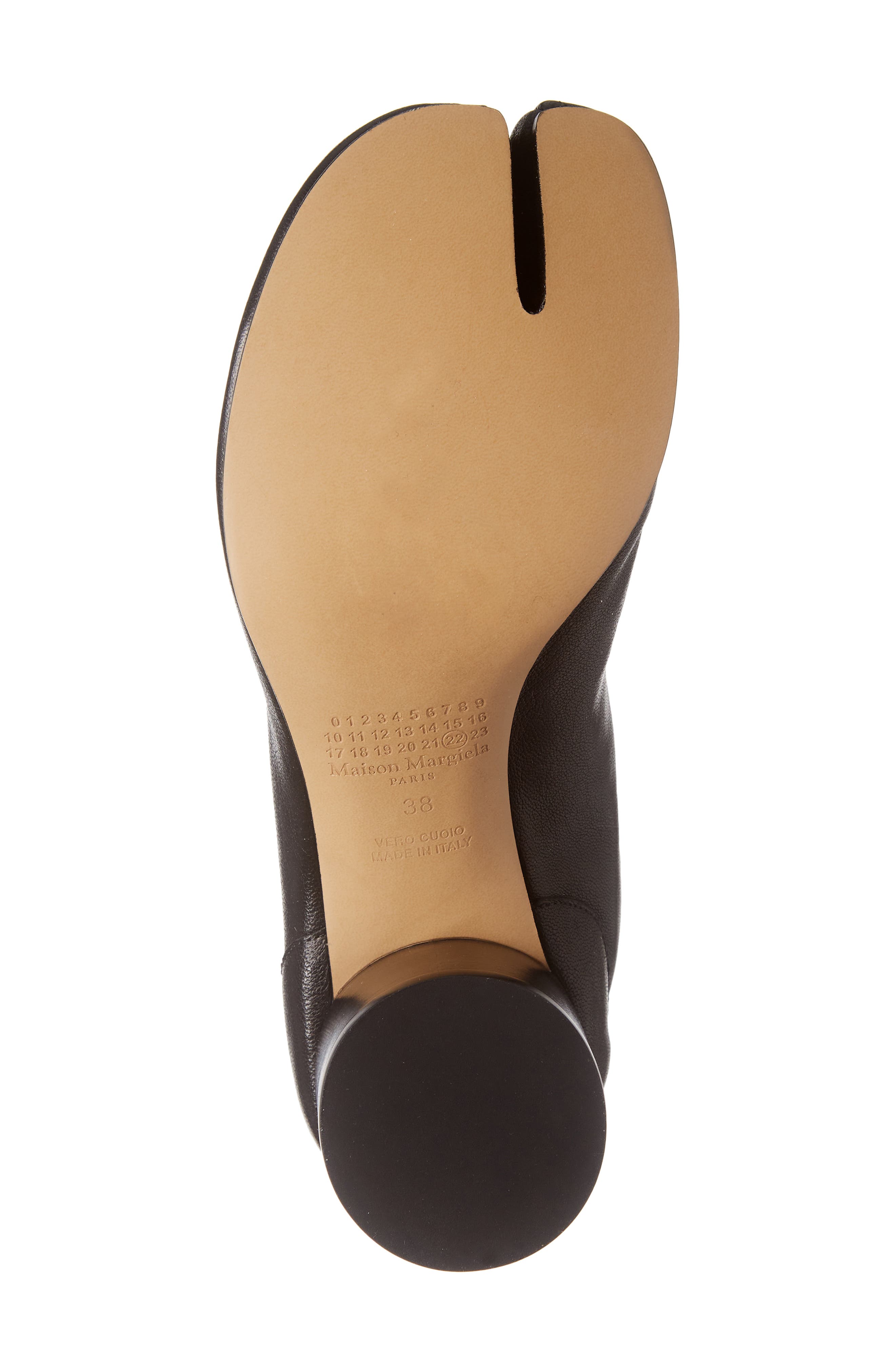 Maison Margiela Tabi Leather Boot, Alternate, color, Black