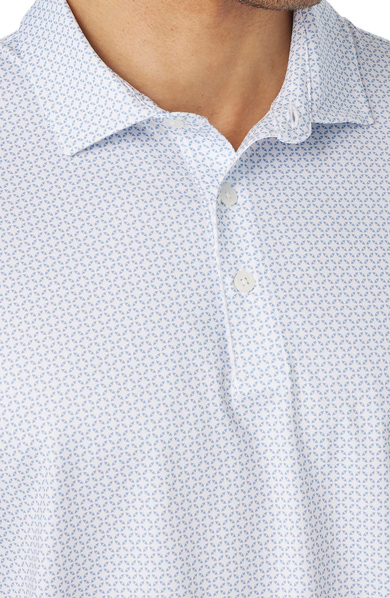 Fair Harbor Compass Print Polo, Alternate, color, White Geo