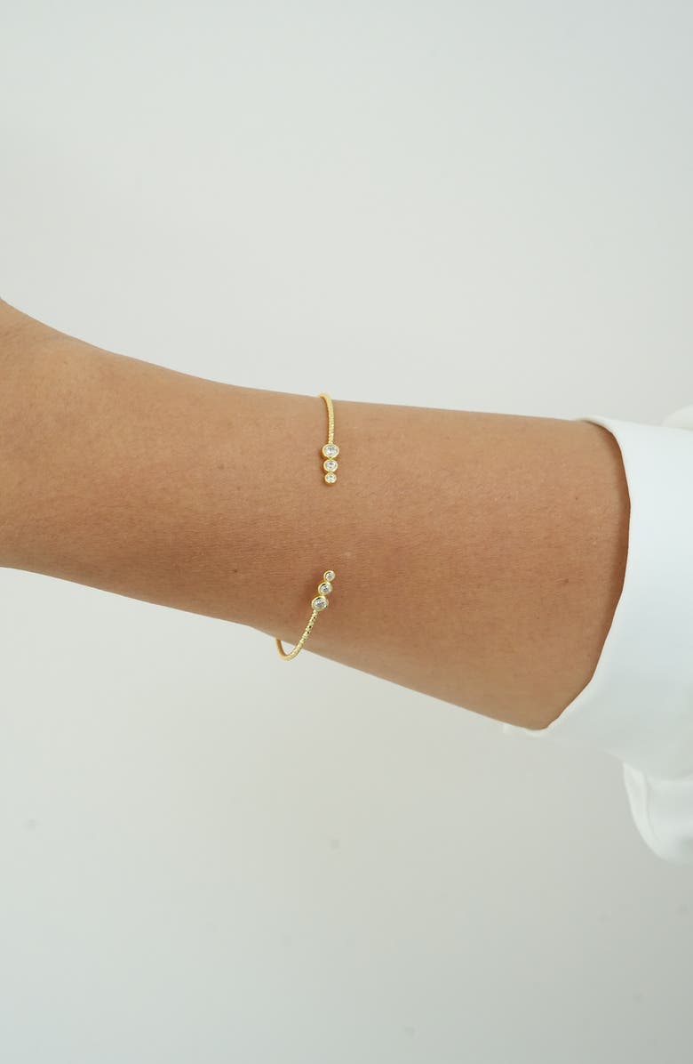 Argento Vivo Sterling Silver Memory Wire 18K Gold Plate Sterling Silver Cuff Bracelet, Alternate, color, Gold