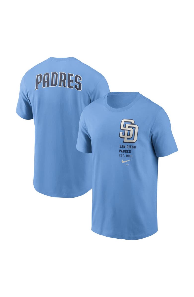 Nike Men's Nike Light Blue San Diego Padres Record Shattered T-Shirt, Main, color, Light Blue