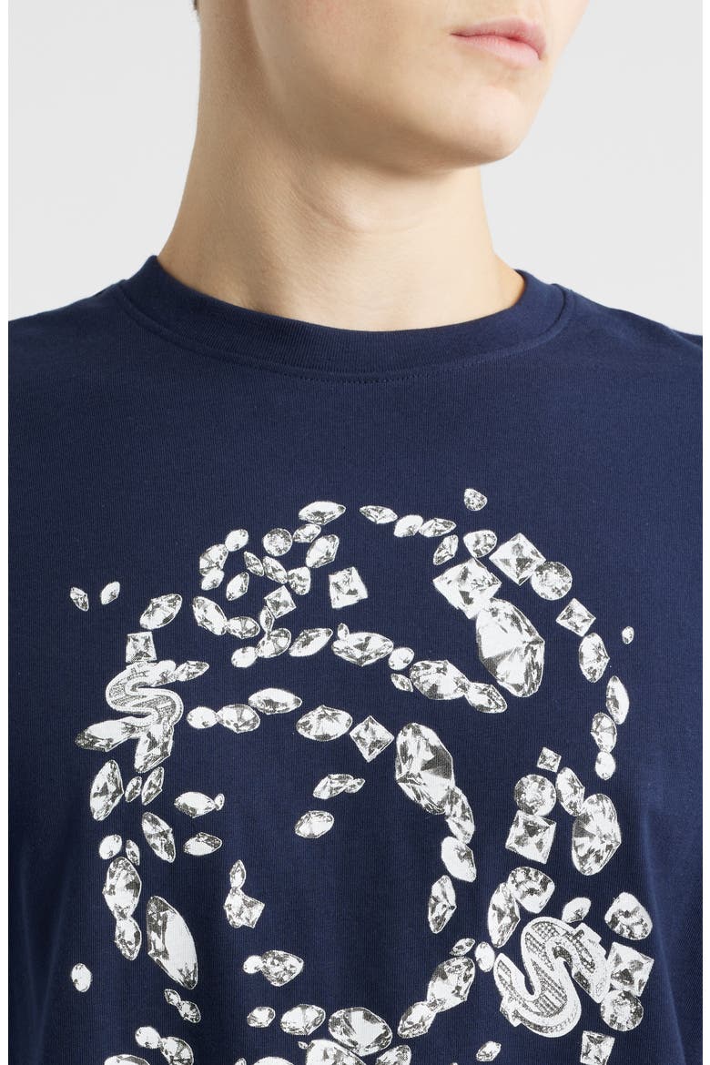 Gems Cotton Graphic T-Shirt, Alternate, color, NAVY BLAZER