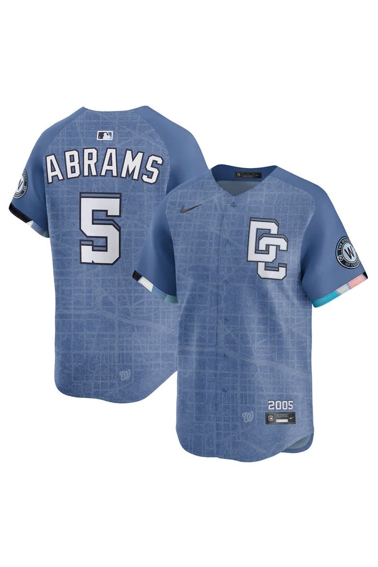 Men's CJ Abrams Blue Washington Nationals 2025 City Connect Limited Jersey, Alternate, color, Blue