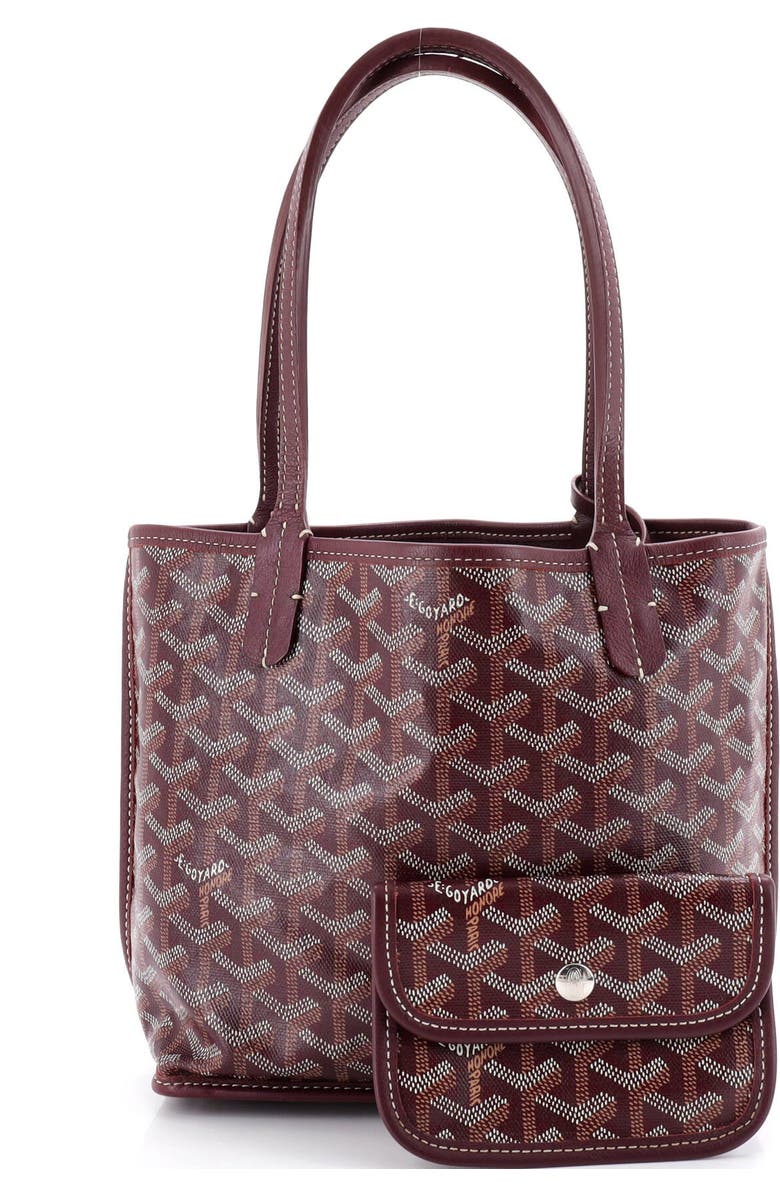 Pre-Owned Goyard Anjou Reversible Tote Coated Canvas Mini, Alternate, color, Purple