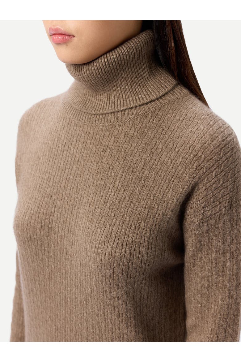 Seamless T-Neck Cashmere Dress, Alternate, color, taupe