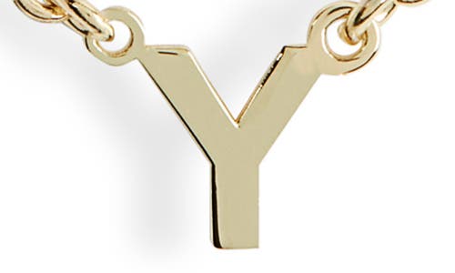 Meshmerise Diamond Initial Charm Necklace In Gold