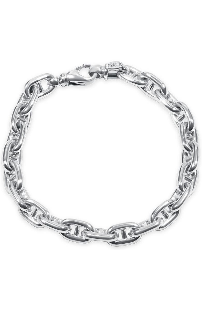 Bliss Diamond Men's Marine 33 Gram Solid Silver Bracelet 8.5", Main, color, 