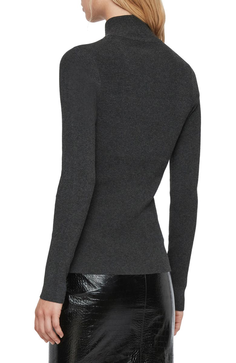 AllSaints Lacey Half-Zip Turtleneck Sweater, Alternate, color, 