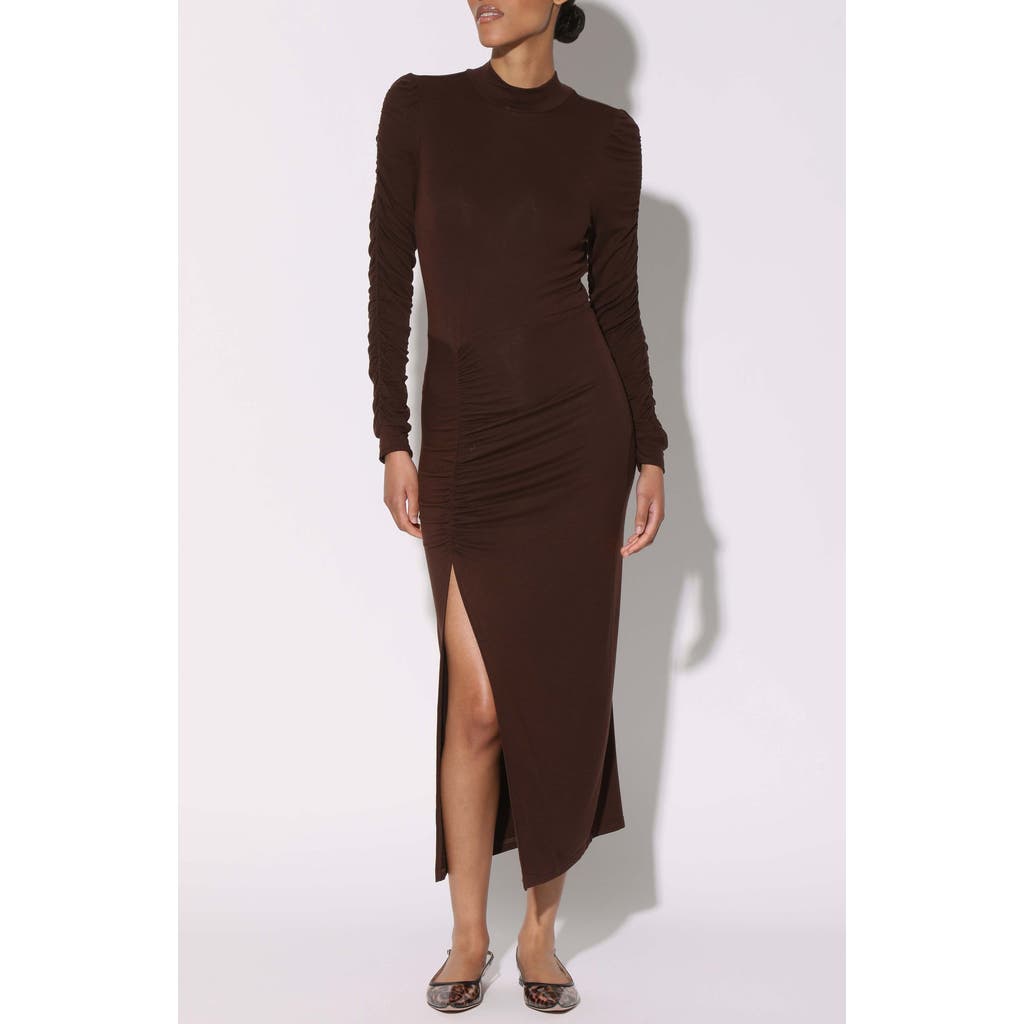 Shop Walter Baker Connie Long Sleeve Dress In Cocoa