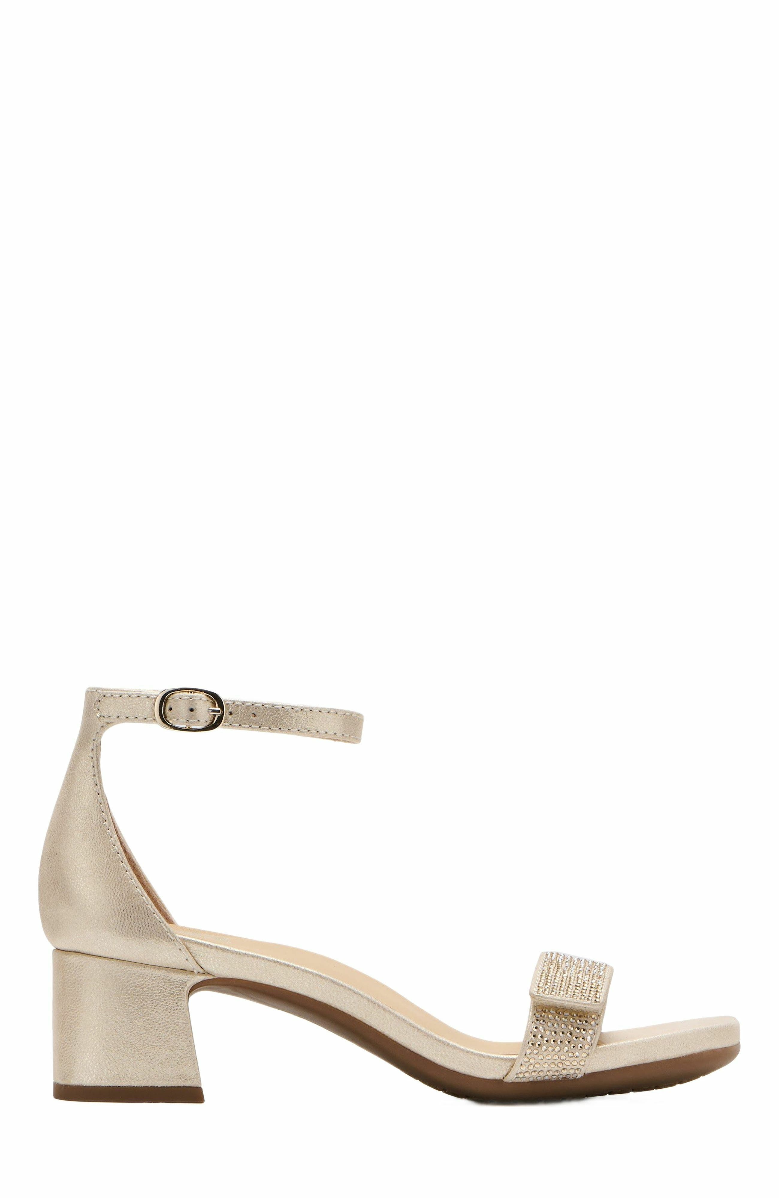 Avenue Strap Heels, Alternate, color, Gold Sparkle - Regular
