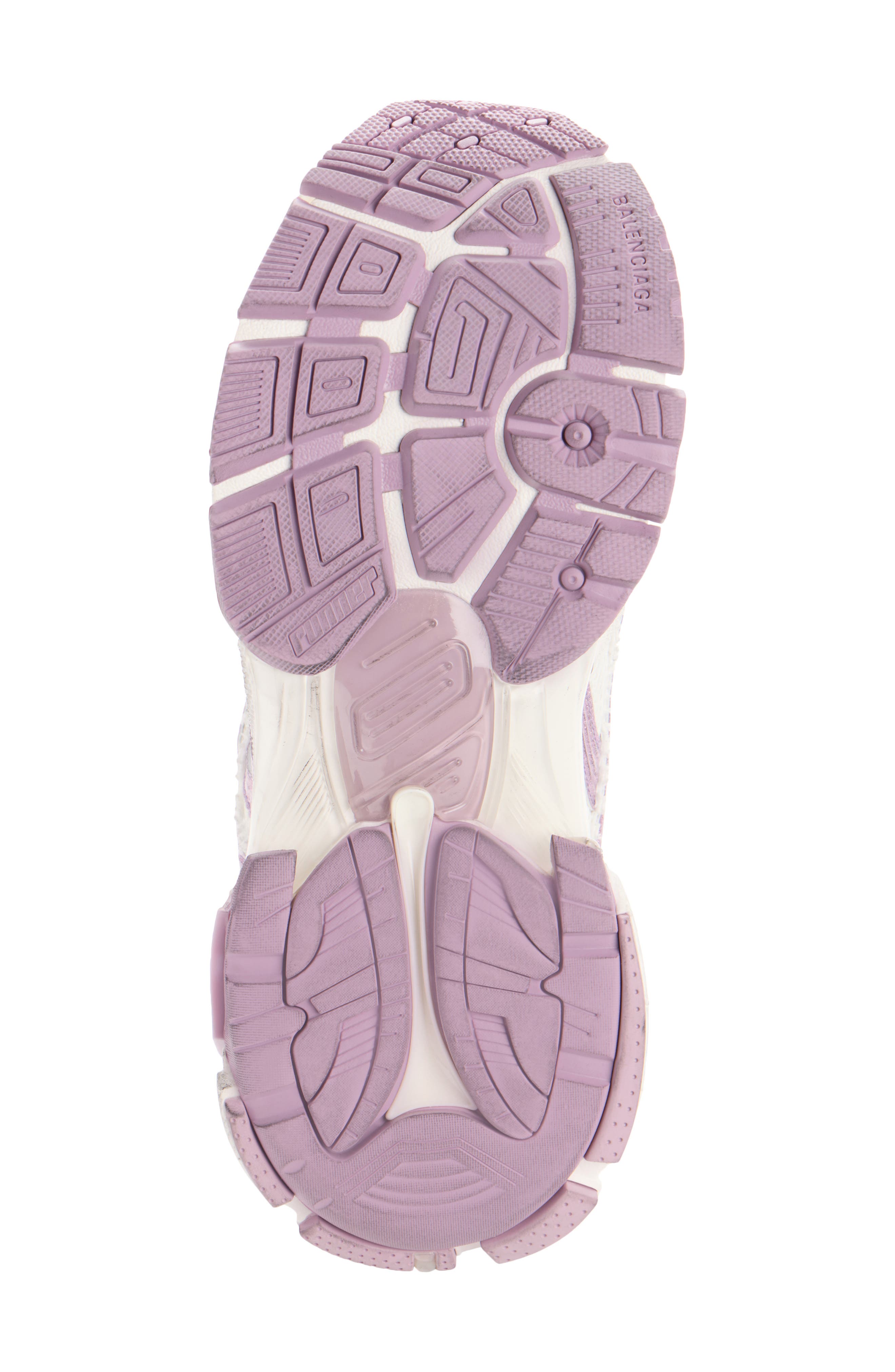 Balenciaga Glitter Runner Sneaker, Alternate, color, White/ Lilac/ Pink