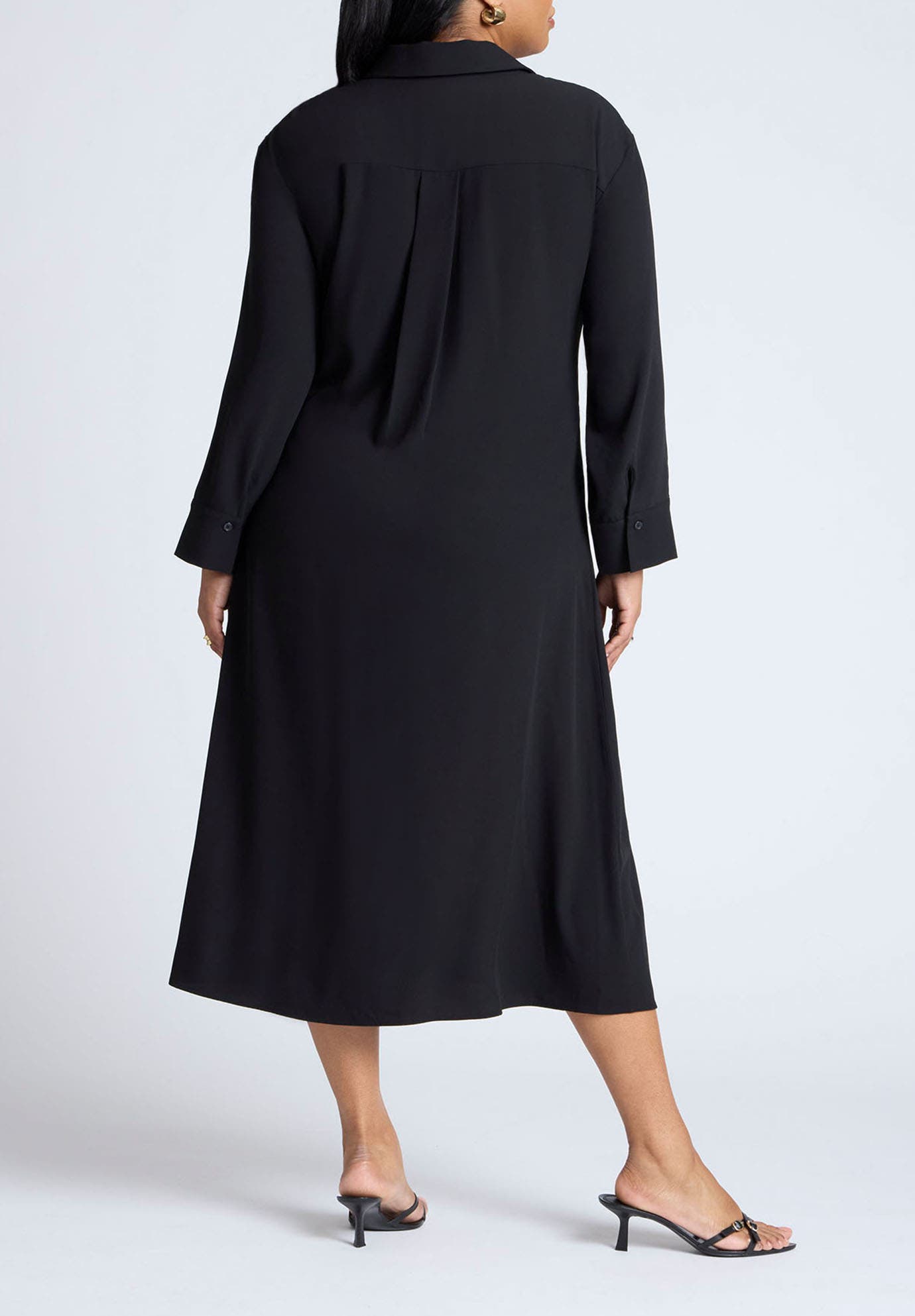 Tie Front Oversized Shirt Dress - image 2