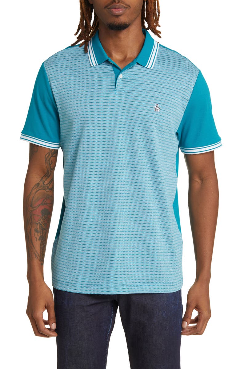 Original Penguin Tipped Interlock Polo, Main, color, 