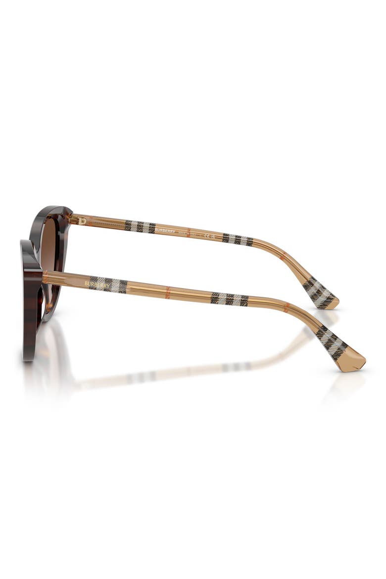 55mm Cat Eye Sunglasses, Alternate, color, DARK HAVANA / BROWN GRADIENT