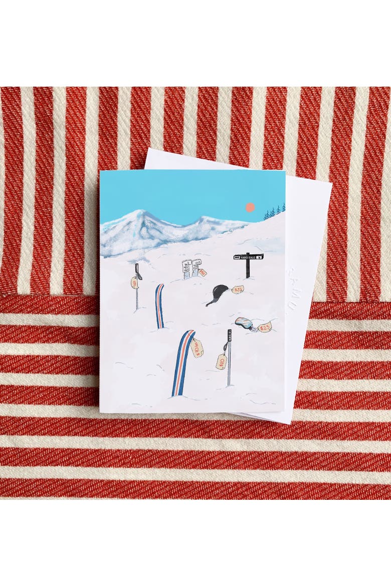 Winter Ski Yard Sale Greeting Card Pack, Alternate, color, Multi-Pack