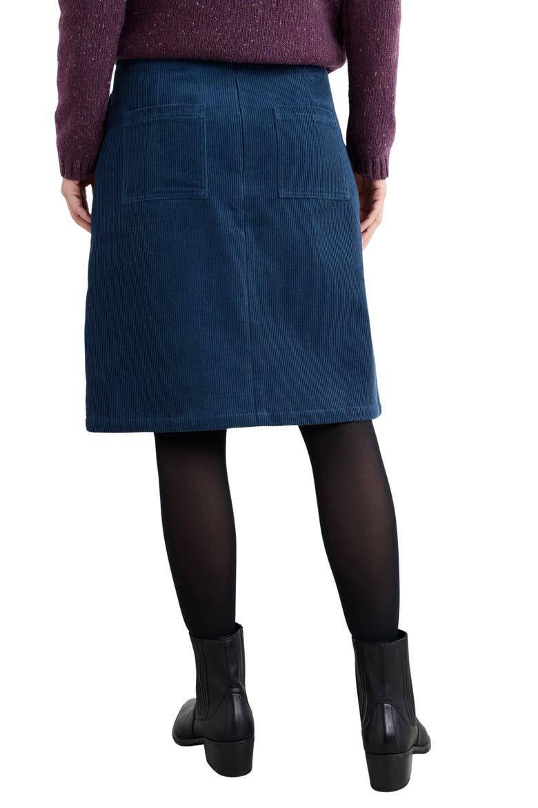 Dovetail Organic Cotton Corduroy Skirt, Alternate, color, SEA CAVE