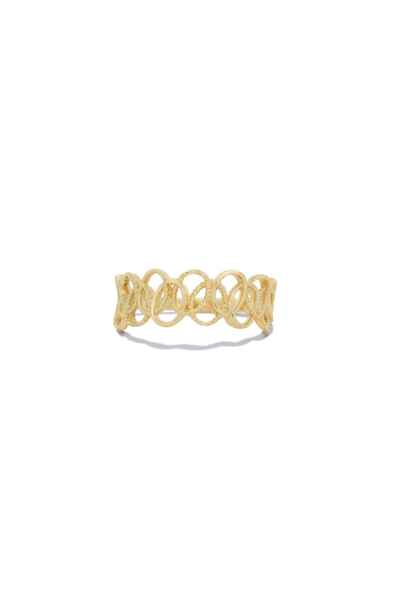 The Lovery Fine Jewelry Interlocking Oval Ring, Main, color, Yellow Gold