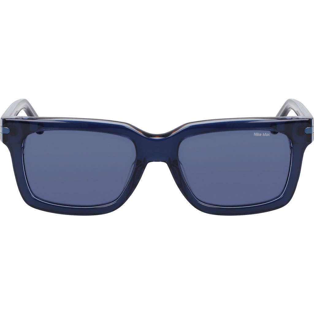 Nike Crescent I 54mm Rectangular Sunglasses In Blue