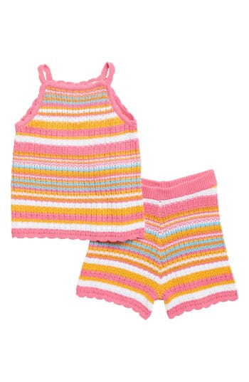 Jessica Simpson Kids' Open Stitch Tank & Shorts Set