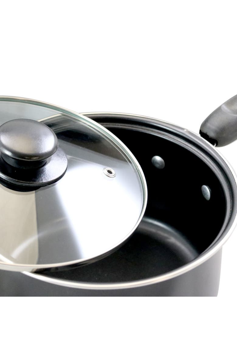 7 Piece Deluxe Non-Stick Cookware Set, Alternate, color, Black