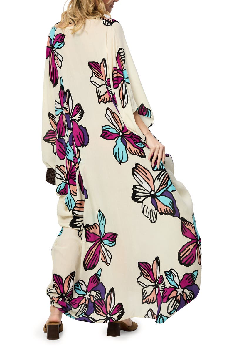 SAACHI Summer Bloom Kaftan Dress, Alternate, color, White