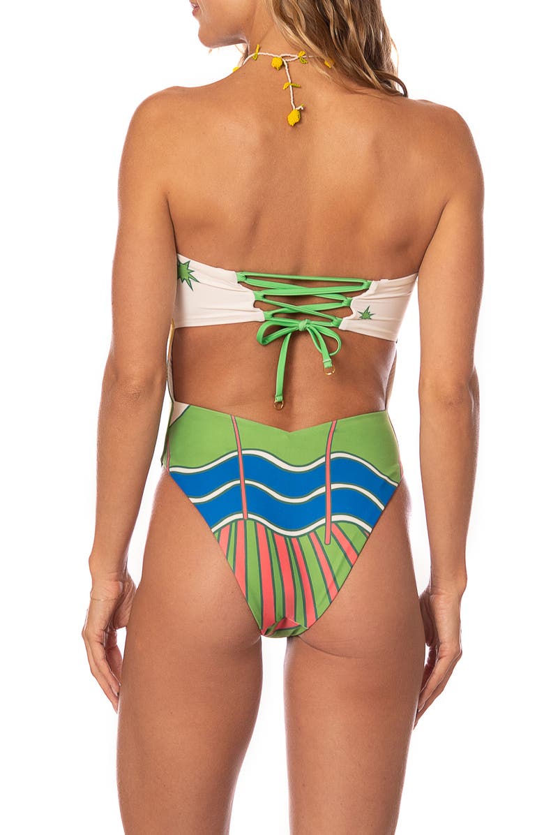 Maaji Ohana One-Piece Swimsuit, Alternate, color, Open Green