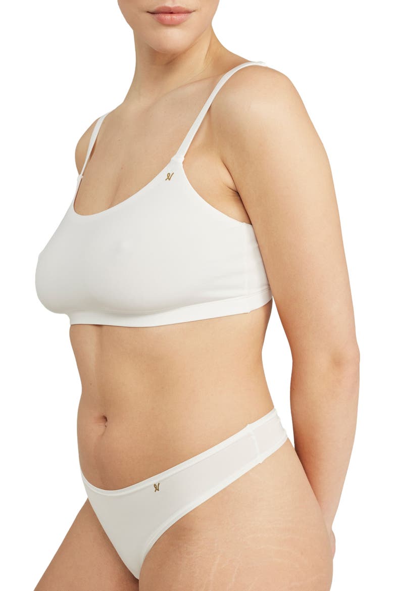 The Stretch Scoop Neck Bralette, Alternate, color, White