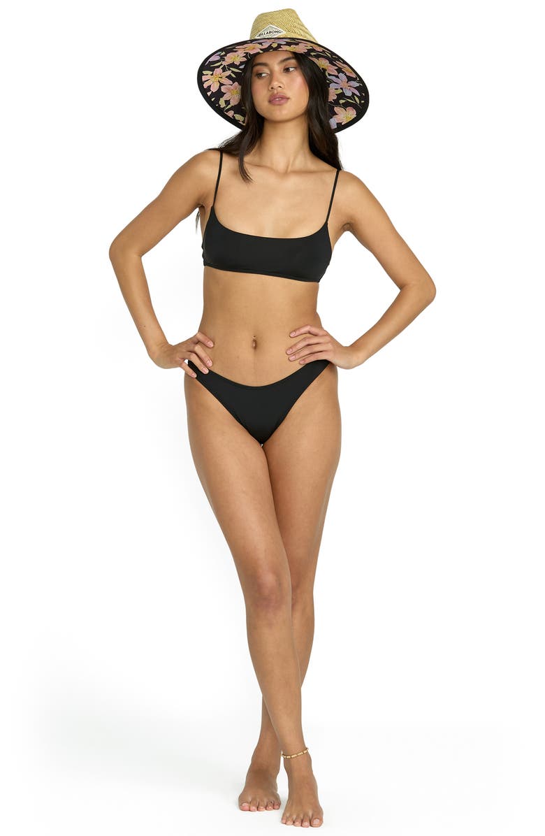 Billabong Sol Searcher Jaclyn Crop Bikini Top, Alternate, color, Black Pebble