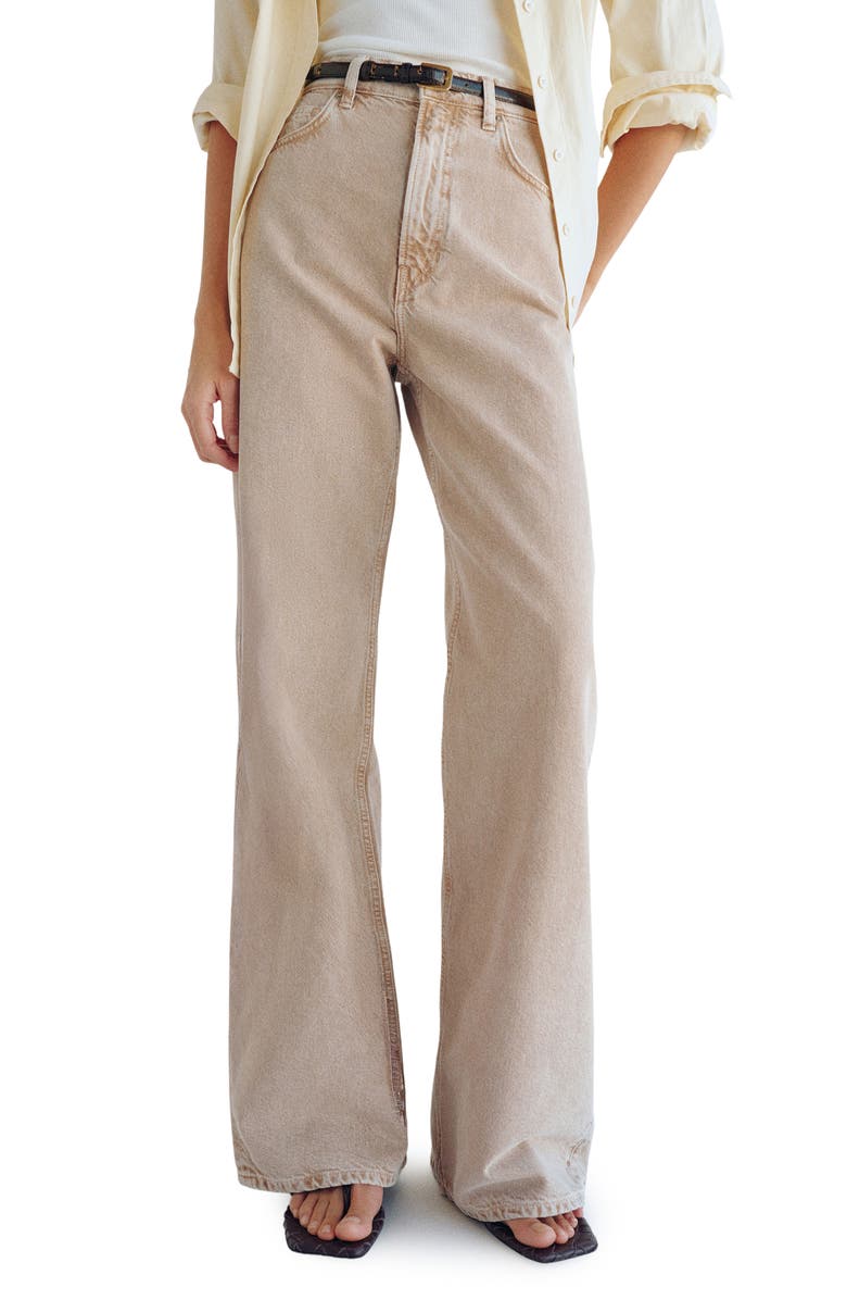 Reformation Cary Wide Leg Jeans, Main, color, Petoskey
