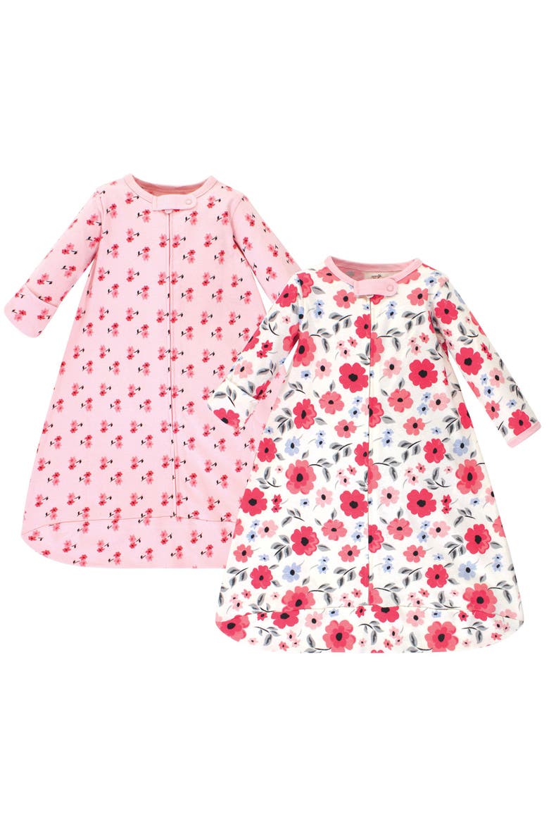 Organic Cotton Long-Sleeve Wearable Sleeping Bag, Sack, Blanket, Main, color, Coral Garden