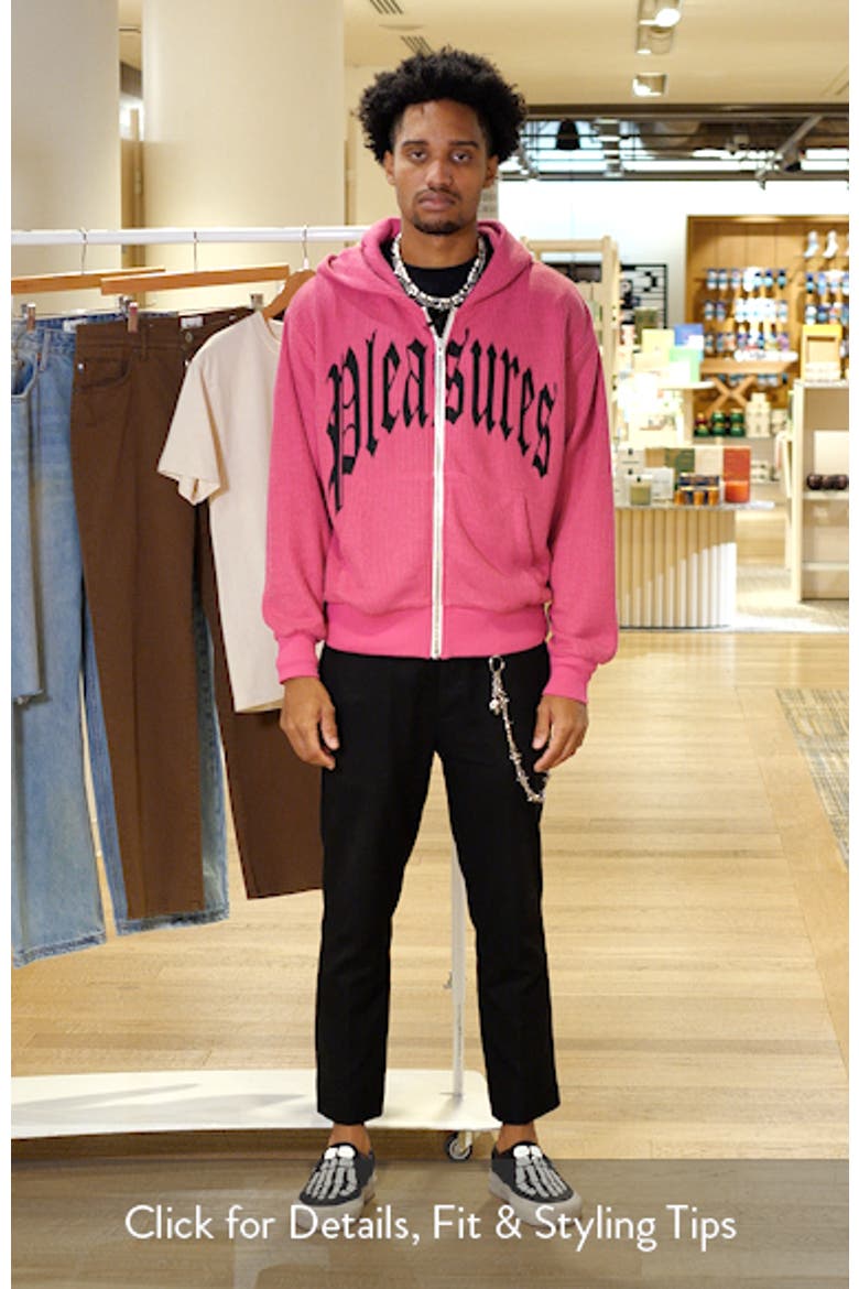 Twitch Graphic Waffle Knit Zip Hoodie (Men) | Nordstrom