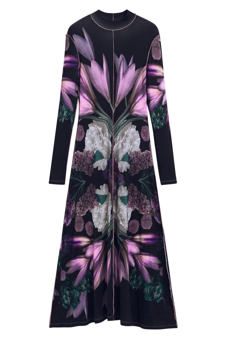 DRESS LONG SLEEVE, Alternate, color, BLACK