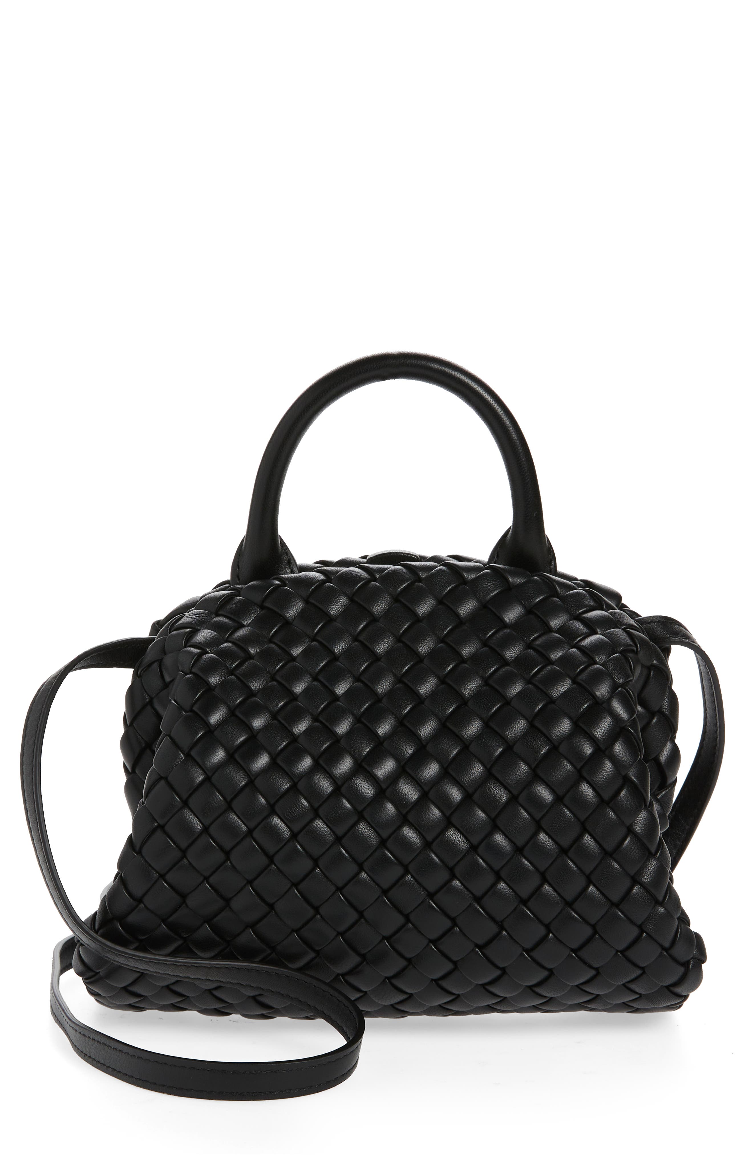 Bottega Veneta Mini Intrecciato Leather Top Handle Bag, Main, color, 
