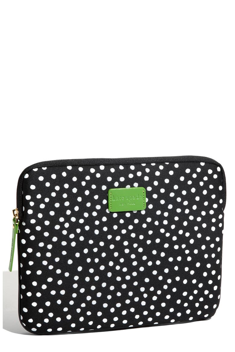 neoprene iPad sleeve, Main, color, RAINSPOT BLACK/ WHITE