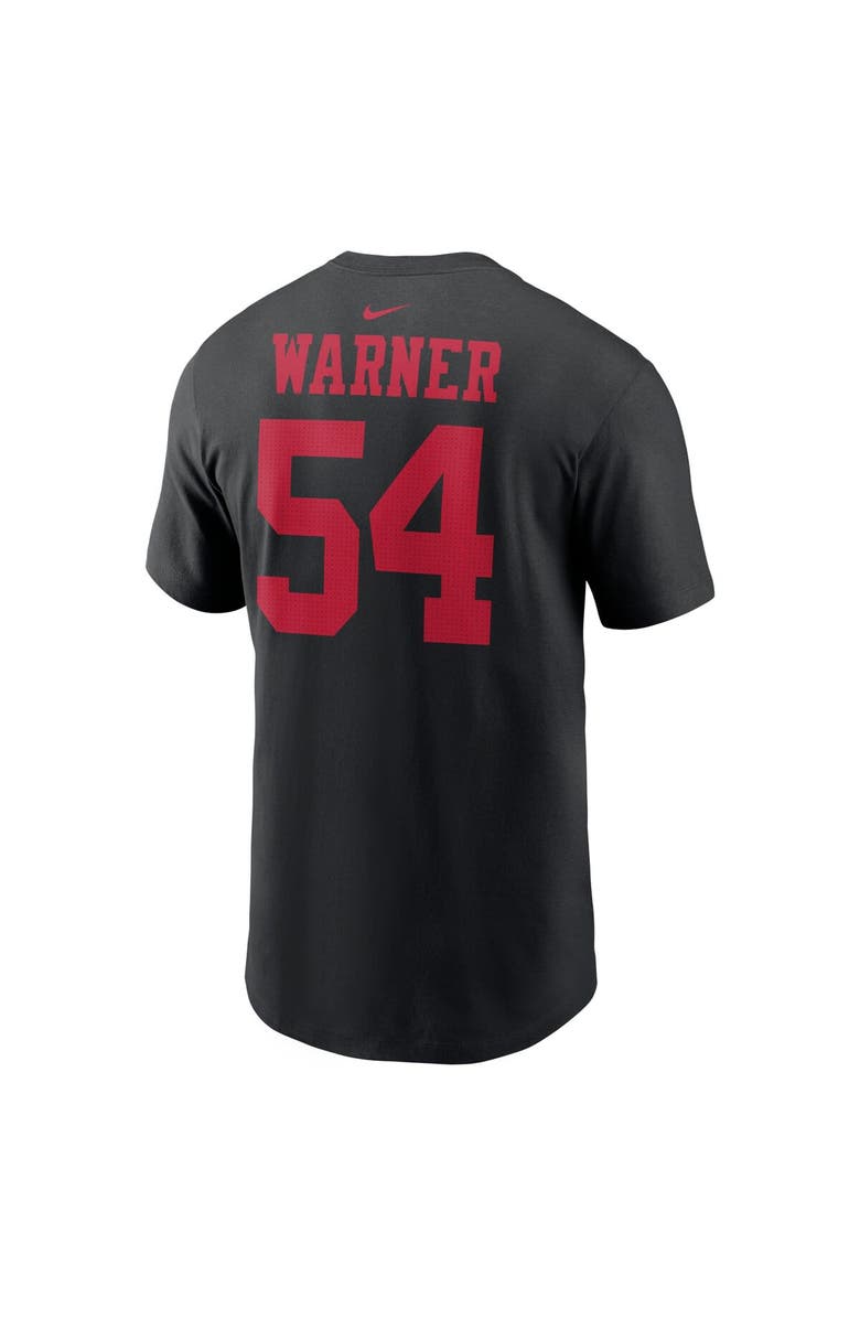Nike Men's Nike Fred Warner Black San Francisco 49ers Super Bowl LVIII Patch Player Name & Number T-Shirt, Alternate, color,