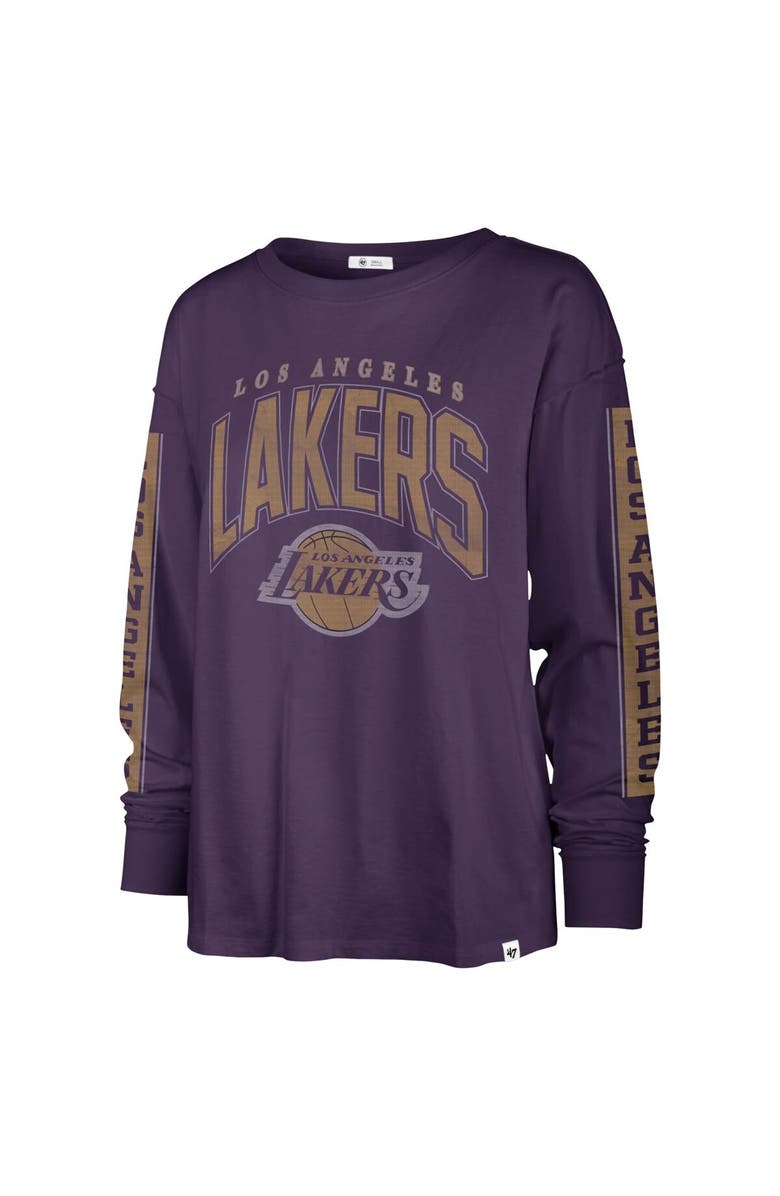 '47 Women's '47 Purple Los Angeles Lakers Tomcat Long Sleeve T-Shirt, Alternate, color, 