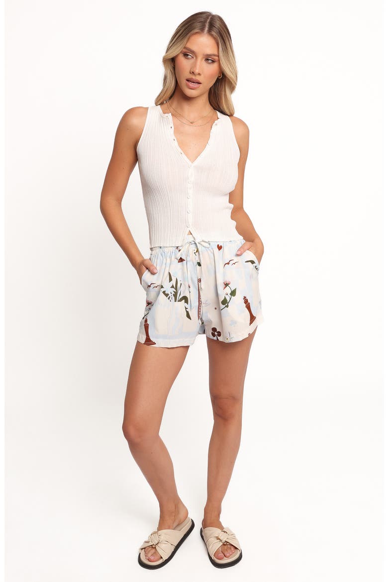 James Floral Cotton Drawstring Shorts, Alternate, color, BLUE FLORAL