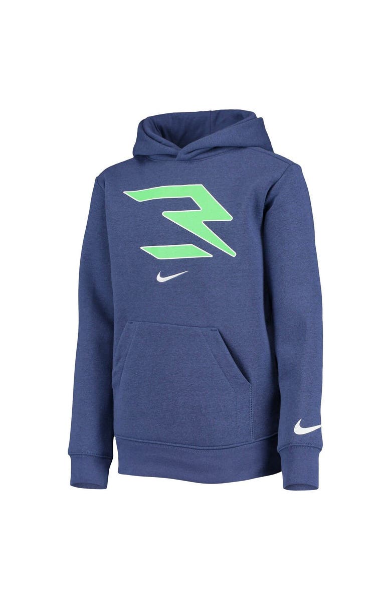 3BRAND BY RUSSELL WILSON Youth Navy 3BRAND by Russell Wilson Icons Fleece Pullover Hoodie, Alternate, color, 