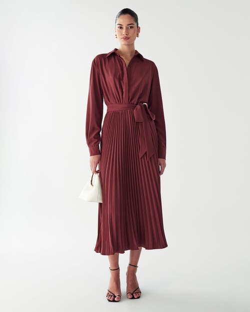 Willa Mckenzi Midi Dress In Burgundy