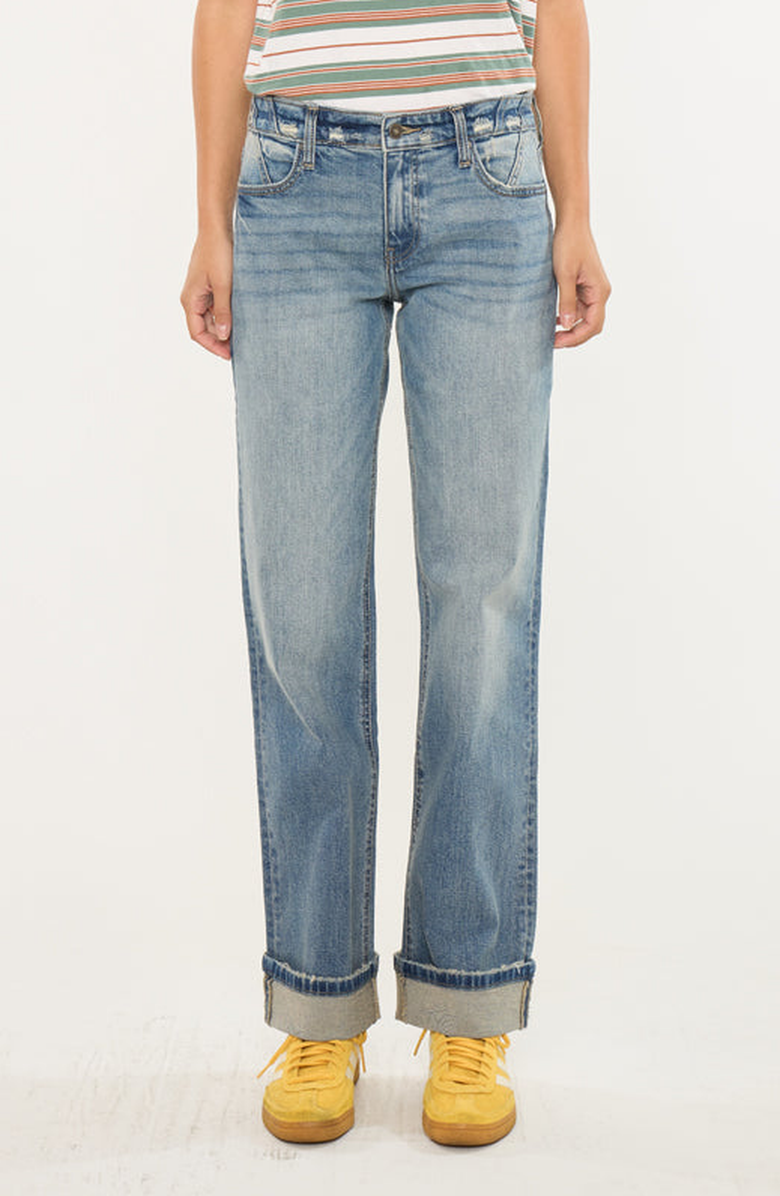 KanCan Irine Low Slung Baggy Straight Jeans, Main, color, Medium Dark Wash